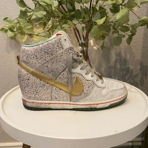 Nike RARE Dunk Sky Hi QS Year of the Snake Women's 9 Wedge Sneaker Excellent